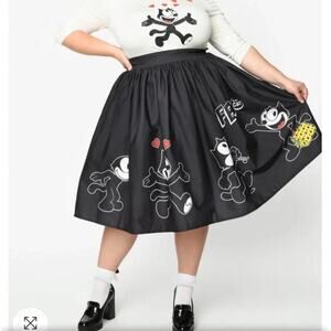 Unique Vintage X Felix The Cat Pin Up Swing Dress Sz 1X #150